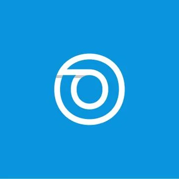 Vector Logo Letter O White Stock Illustration