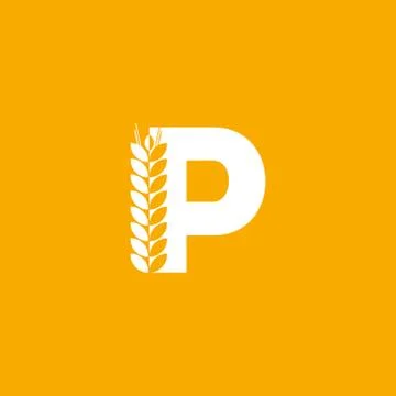 Vector Logo Letter P Bakery Stock Illustration