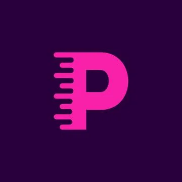 Vector Logo Letter P Speed Illustrazione stock