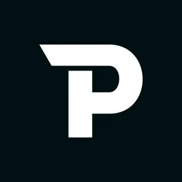 Vector Logo Letter P Wing Stock Illustration