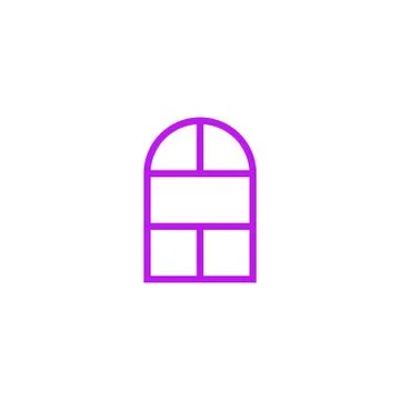 Vector Logo Letter Pink Line A Stock Illustration