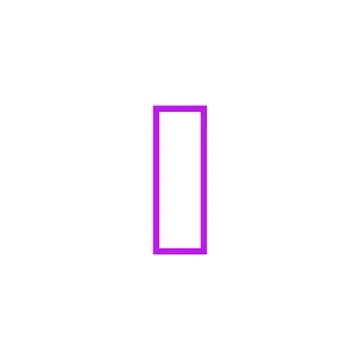 Vector Logo Letter Pink Line I Stock Illustration