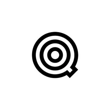 Vector Logo Letter Q Target Stock Illustration