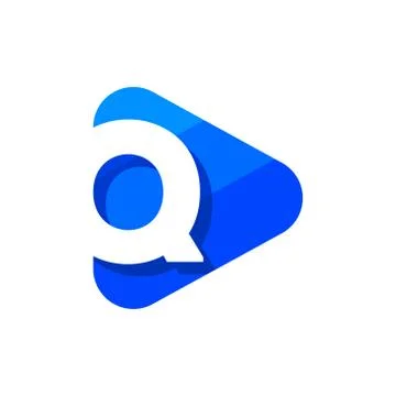 Vector Logo Letter Q Triangle Stock Illustration