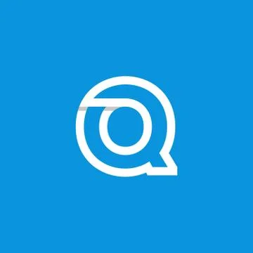 Vector Logo Letter Q White Stock Illustration