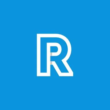 Vector Logo Letter R White Stock Illustration