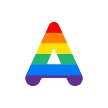 Vector Logo Letter A Rainbow Stock Illustration