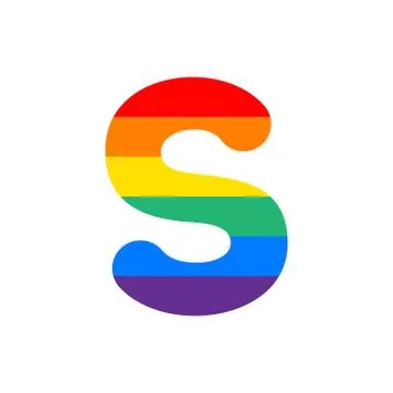 Vector Logo Letter S Rainbow イラスト素材
