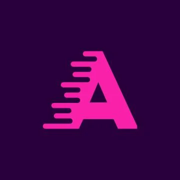 Vector Logo Letter A Speed Stock Illustration