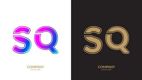 Vector logo for letter SQ design template Stock Illustration