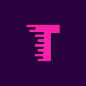 Vector Logo Letter T Speed Stock Illustration