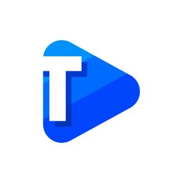 Vector Logo Letter T Triangle Ilustración de archivo