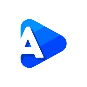 Vector Logo Letter A Triangle Stock Illustration