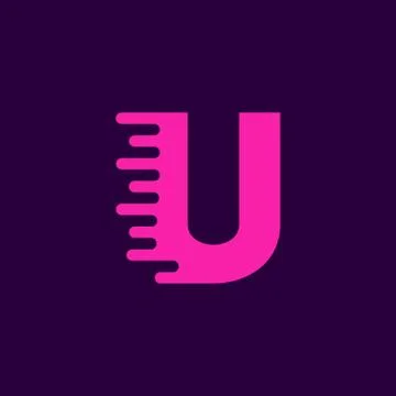 Vector Logo Letter U Speed Stock Illustration