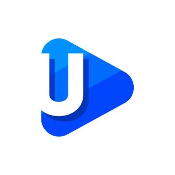 Vector Logo Letter U Triangle Illustrazione stock