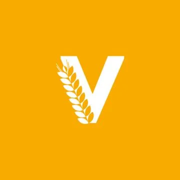 Vector Logo Letter V Bakery Stock Illustration