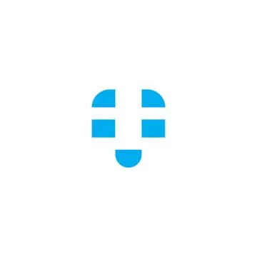 Vector Logo Letter V Blue Stripes Stockillustratie