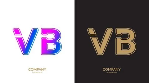 Vector logo for letter VB design template Stock Illustration