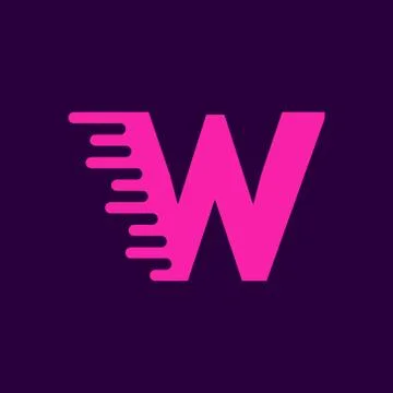 Vector Logo Letter W Speed Stock Illustration