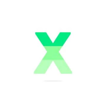 Vector Logo Letter X Green Energy Battery Stockillustratie