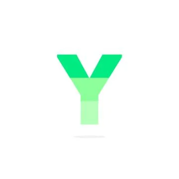 Vector Logo Letter Y Green Energy Battery Stock Illustration