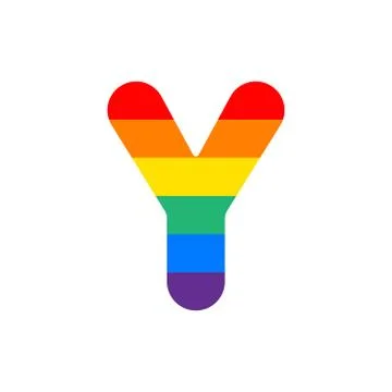 Vector Logo Letter Y Rainbow Stock Illustration