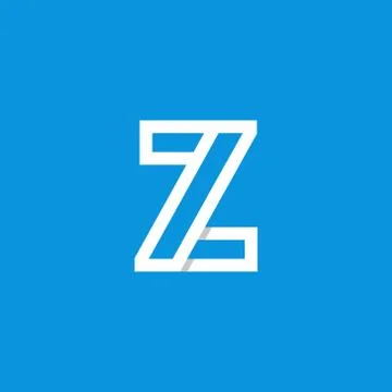 Vector Logo Letter Z White Stock Illustration
