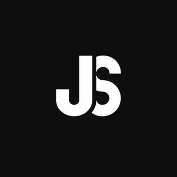 Vector Logo Letters JS flattened Stock Illustration