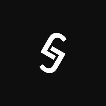 Vector Logo Letters JS S-Shape Stock Illustration