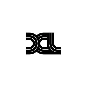 Vector Logo Letters XL Bold Lines Illustrazione stock