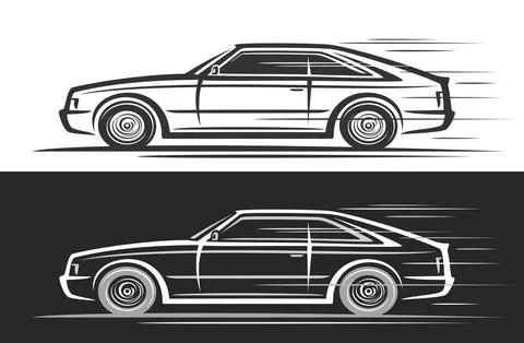 Vector logo for Liftback Car Illustrazione stock