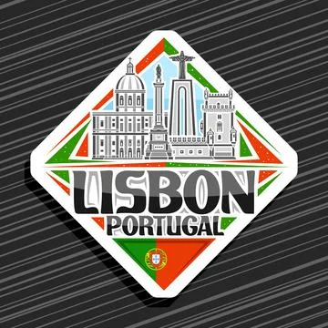 Vector logo for Lisbon Stock Illustration