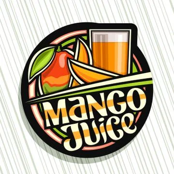 Vector logo for Mango Juice 스톡 일러스트