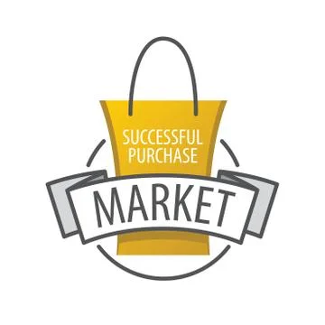 Vector logo market Stock Illustration
