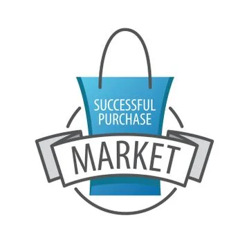 Vector logo market Stock Illustration