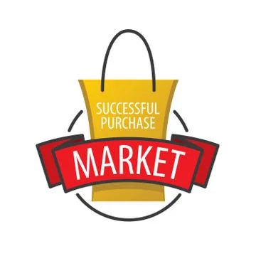 Vector logo market 스톡 일러스트