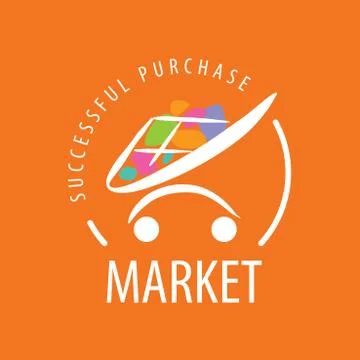 Vector logo market Stock Illustration