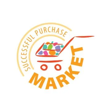 Vector logo market Stock Illustration