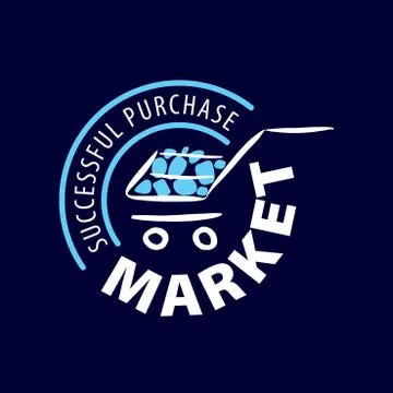 Vector logo market Stock Illustration