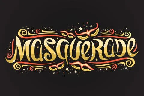Vector logo for Masquerade Stock Illustration