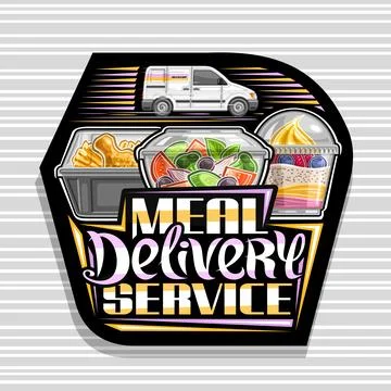 Vector logo for Meal Delivery Service Stock Illustration