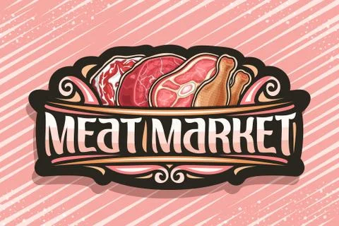 Vector logo for Meat Market Stock Illustration