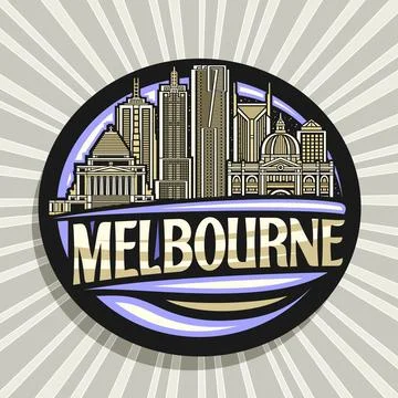 Vector logo for Melbourne 库存插图