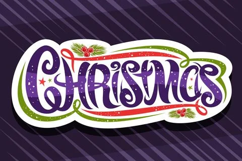 Vector logo for Merry Christmas Stock Illustration