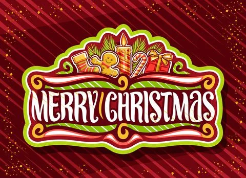 Vector logo for Merry Christmas Stock Illustration