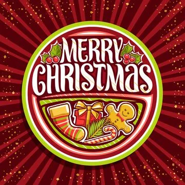 Vector logo for Merry Christmas 스톡 일러스트