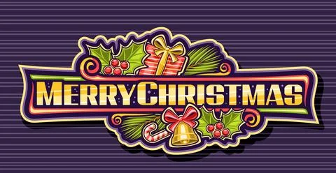 Vector logo for Merry Christmas Stock Illustration