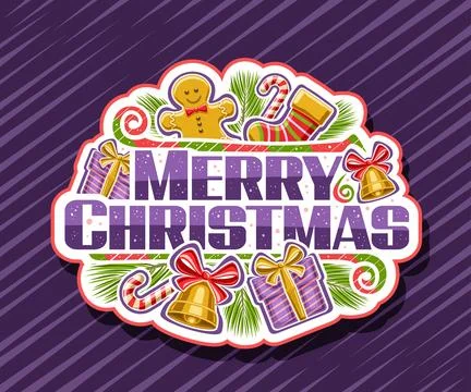 Vector logo for Merry Christmas Stockillustratie