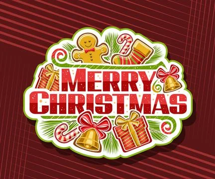 Vector logo for Merry Christmas Stock Illustration
