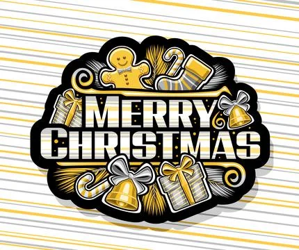 Vector logo for Merry Christmas Stock Illustration